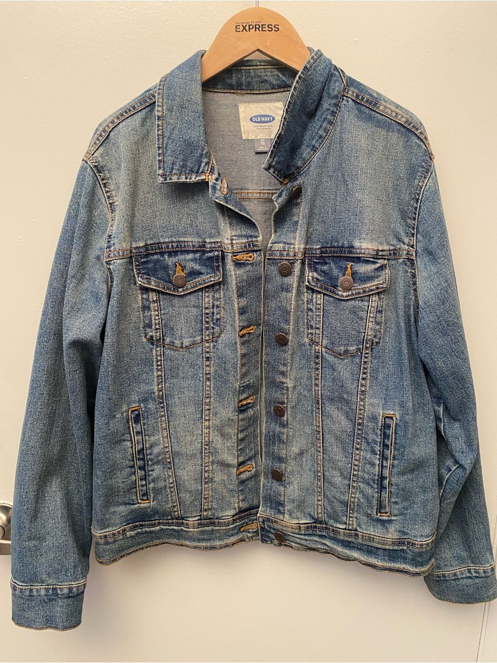Old Navy Light Blue Denim Jacket with Button Front
